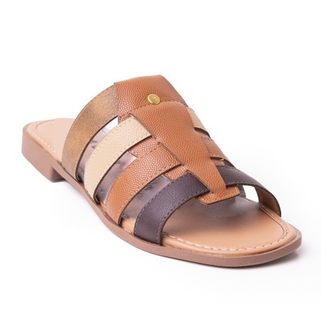 Priceshoes Sandalia Plana para dama 692V233TIERRA