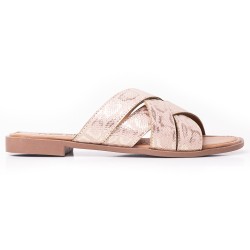 Priceshoes Sandalia Plana para dama 692V223OROROSA