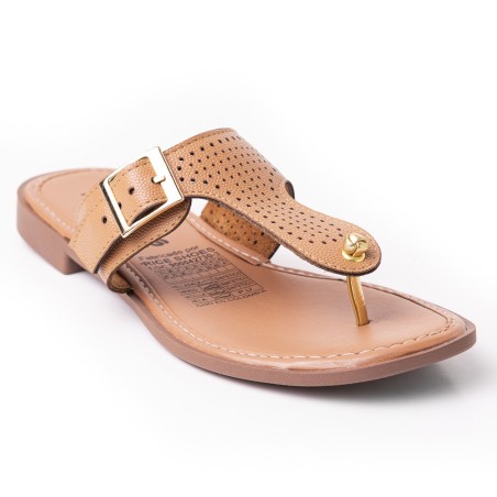 Priceshoes Sandalias Planas para mujer 692V201AMARETTO