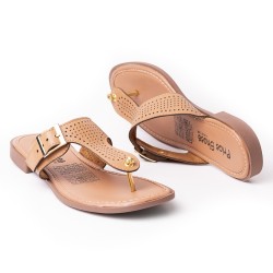 Priceshoes Sandalias Planas para mujer 692V201AMARETTO