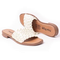 Price Shoes Sandalia Plana Mujer 692T102CHAMPANA