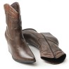 Price Shoes Botines moda mujer de Tacón Medio 62271274CAFE
