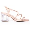 Priceshoes Sandalia Tacon Cristal 952A-15OROROSA