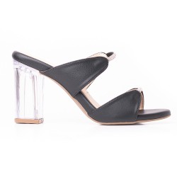 Priceshoes Sandalia Tacon Cristal 952L-19NEGRO