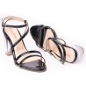 Priceshoes Sandalia Tacon Cristal 952TE-06NEGRO