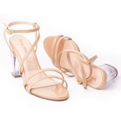 Priceshoes Sandalia Tacon Cristal 952TE-06AMARETTO