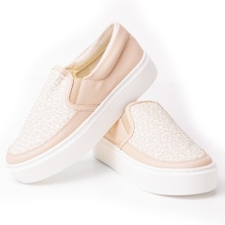 Price Shoes Tenis Moda para Mujer 962DN35BEIGE