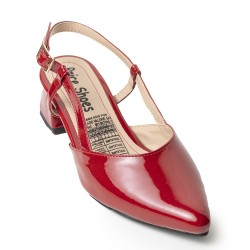 Priceshoes Zapatos Ejecutivo puntudo en Charol para Mujer 9721215ROJO