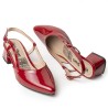 Priceshoes Zapatos Ejecutivo puntudo en Charol para Mujer 9721215ROJO