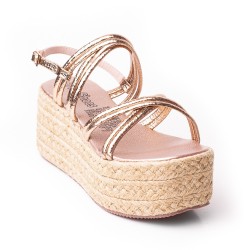 Priceshoes Plataformas en yute Para Mujer 382075OROROSA