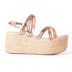 Priceshoes Plataformas en yute Para Mujer 382075OROROSA