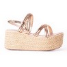Priceshoes Plataformas en yute Para Mujer 382075OROROSA