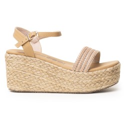 Price Shoes Plataforma en Yute para Mujer 382085AMARETTO