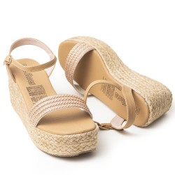 Price Shoes Plataforma en Yute para Mujer 382085AMARETTO