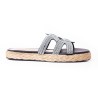 Price Shoes Sandalia Plana Para Mujer con brillante 312ESMERALDANEGRO
