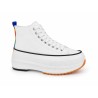 PriceShoes Tenis plataforma moda para mujer 622C62F1021BLANCO