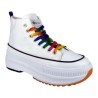 PriceShoes Tenis plataforma moda para mujer 622C62F1021BLANCO