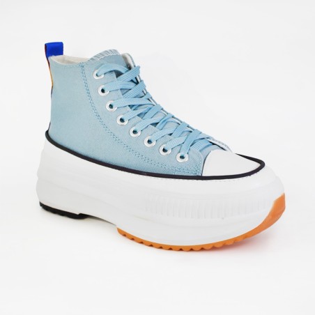 PriceShoes Tenis plataforma moda para mujer 622C62F1021INDIGO