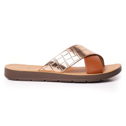 Price Shoes Sandalia Plana para Mujer 6223T8264-44ORO