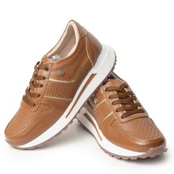 Sky Walk Tenis Moda para Mujer en Cuero 892310MIEL