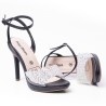 Priceshoes sandalia Tacon Dama elegante 882VS018NEGRO