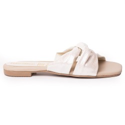 Price Shoes Sandalia Plana para Mujer 462JC017TALCO