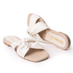 Price Shoes Sandalia Plana para Mujer 462JC017TALCO