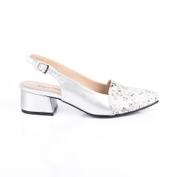 Price Shoes Tacon Bajo Para Mujeres 542684PLATA