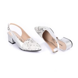 Price Shoes Tacon Bajo Para Mujeres 542684PLATA