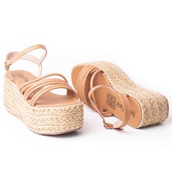 Priceshoes Plataformas en yute Para Mujer 382074AMARETTO