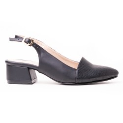 Price Shoes Tacon Cerrado Puntudo Mujer 542684-1NEGRO