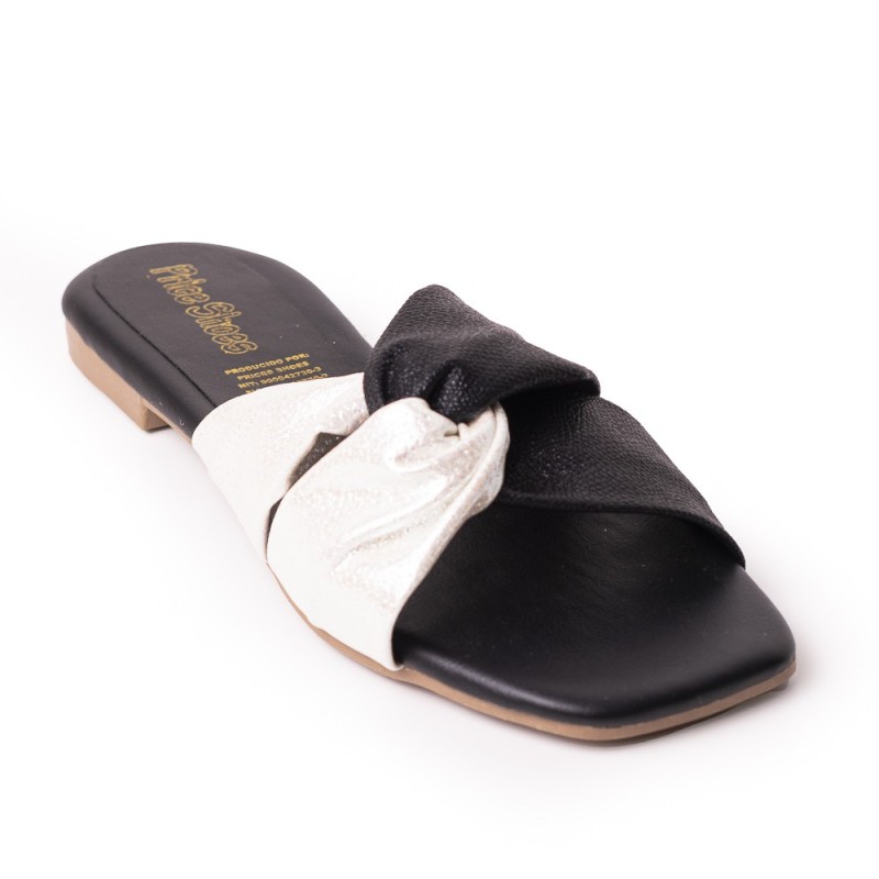 Price Shoes Sandalia Plana para Mujer 462JC017NEGRO