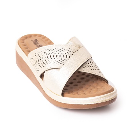 Price Shoes Sandalias Confort para Mujer 6925281CHAMPANA