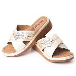Price Shoes Sandalias Confort para Mujer 6925281CHAMPANA