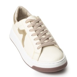Sky Walk Tenis Moda para Mujer en Cuero 802G02NUDE