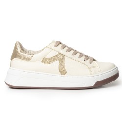 Sky Walk Tenis Moda para Mujer en Cuero 802G02NUDE