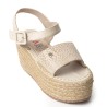 Plataformas Altas en Yute de Capellada en Cuero 682YN-05BEIGE
