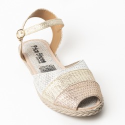 Price Shoes Sandalias en Yute para Mujer 692D14OROROSA