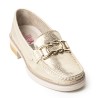 Mocasines Clásicos con Tacón Bajo en Cuero 682NDNUDOORO