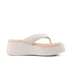 Plataforma para mujer estilo bloque Beira Rio 0228530-100BLANCO