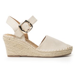 Price Shoes Tacón de Cuña para Mujer 622XD-858BEIGE