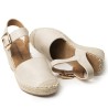 Price Shoes Tacón de Cuña para Mujer 622XD-858BEIGE