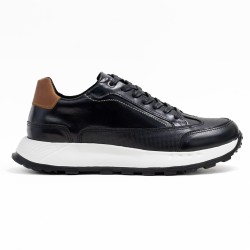 Sky Walk Tenis Urbanos en Cuero para Hombre 66311175-0NEGRO