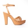 Price Shoes Sandalia Tacón para Mujer 182FL858AMARETTO