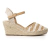 Price Shoes Tacón de Cuña para Mujer 622XD-320BEIGE