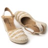 Price Shoes Tacón de Cuña para Mujer 622XD-320BEIGE
