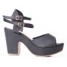 Price Shoes Sandalias Tacon cubano mujer 182CE828NEGRO