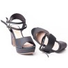 Price Shoes Sandalias Tacon cubano mujer 182CE828NEGRO