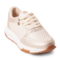 Price Shoes Tenis Con Plataforma Mujer 282M-521CHAMPANA