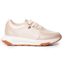 Price Shoes Tenis Con Plataforma Mujer 282M-521CHAMPANA